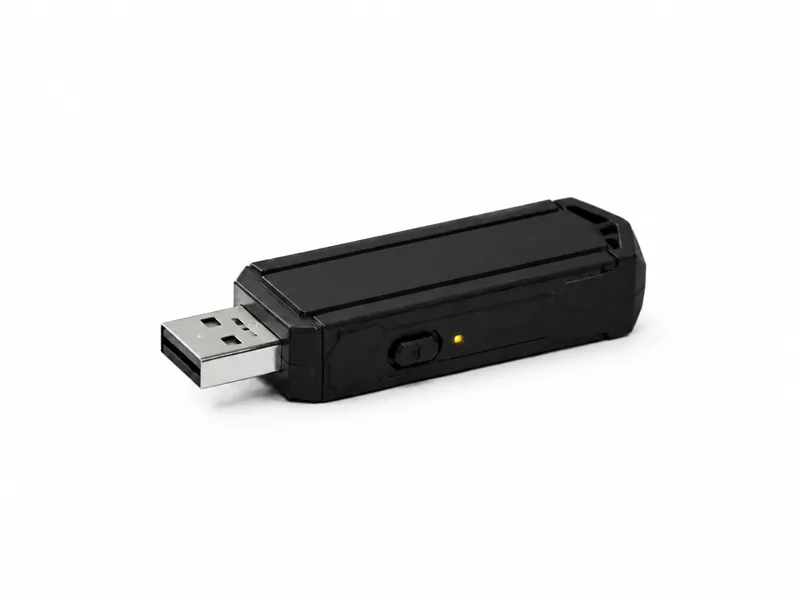 Studio photograph of a compact unbranded USB multi-purpose lab device